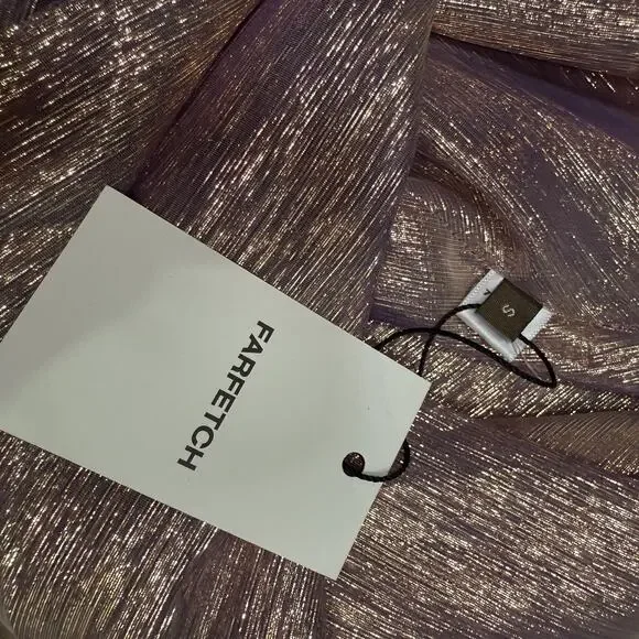 NWT Peter Cohen Metallic Chiffon Hitide Top Lilac Purple Women’s Size Small $850 - Picture 6 of 10